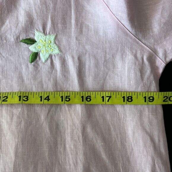 New Andie x Fann Mon The Serik Linen Dress in Aster Size M - Picture 9 of 10